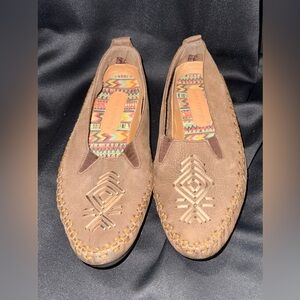 Hush Puppies Brown Leather Moccasin Slip-Ons